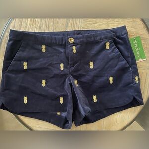 Lilly Pulitzer True Navy Velvet Pineapple Adie Short 4